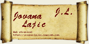 Jovana Lajić vizit kartica
